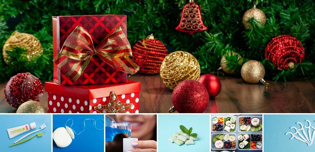 perfect Christmas gift basket focused on dental health